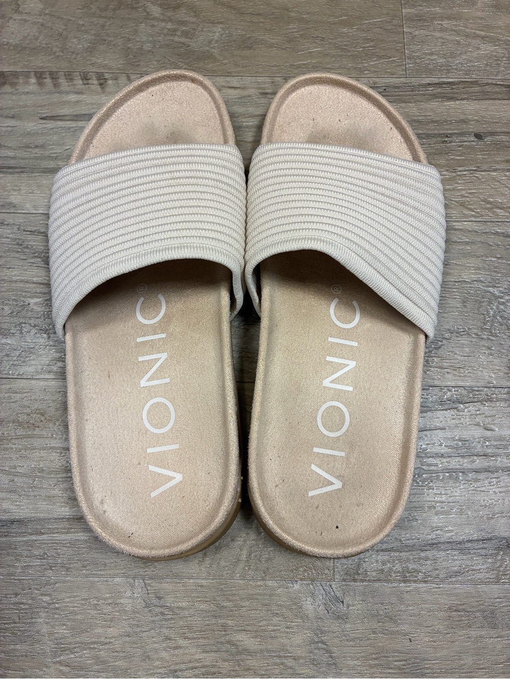 Vionic Evie Knitted Slides Arch Support Authopedic Sandals - Picture 2 of 7